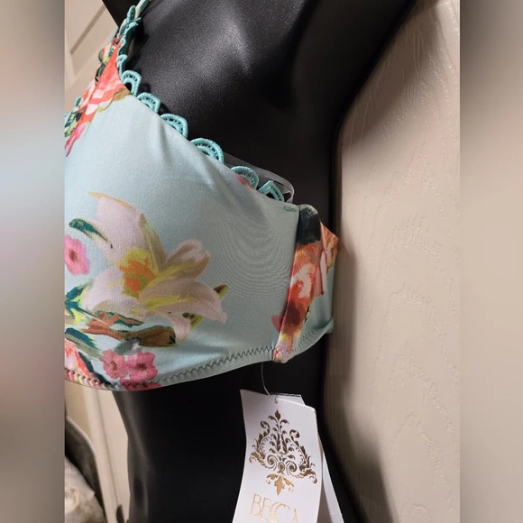 Becca High Tea Wire-Free Bikini Top NWT SzLg - Picture 5 of 10